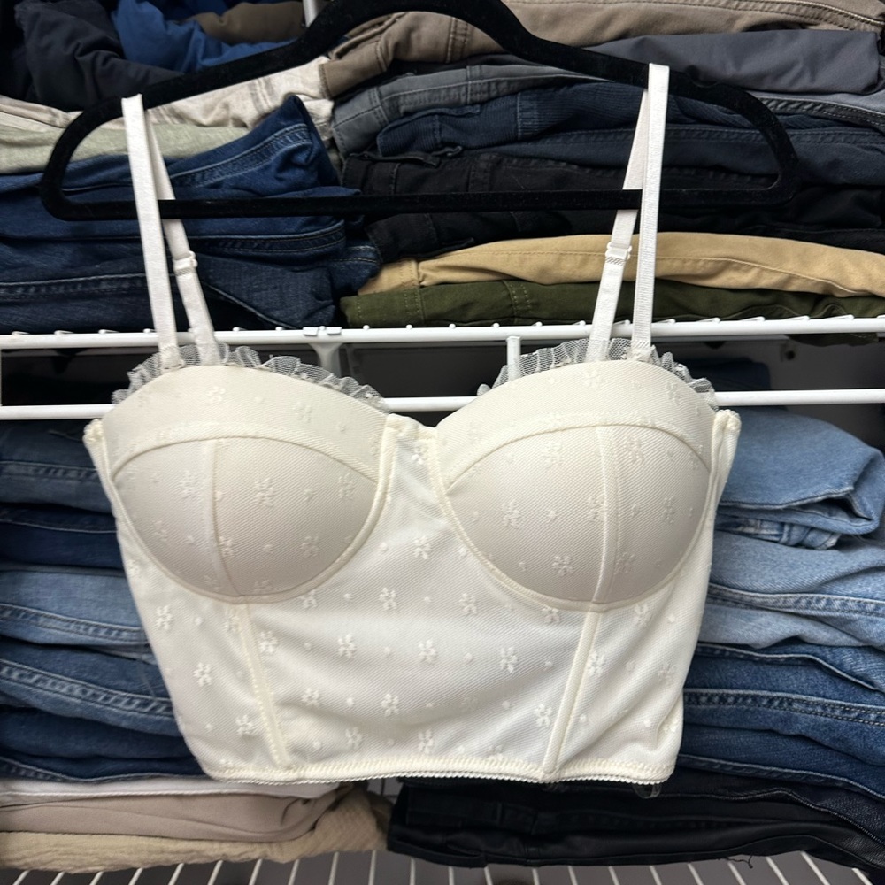 White bralette top